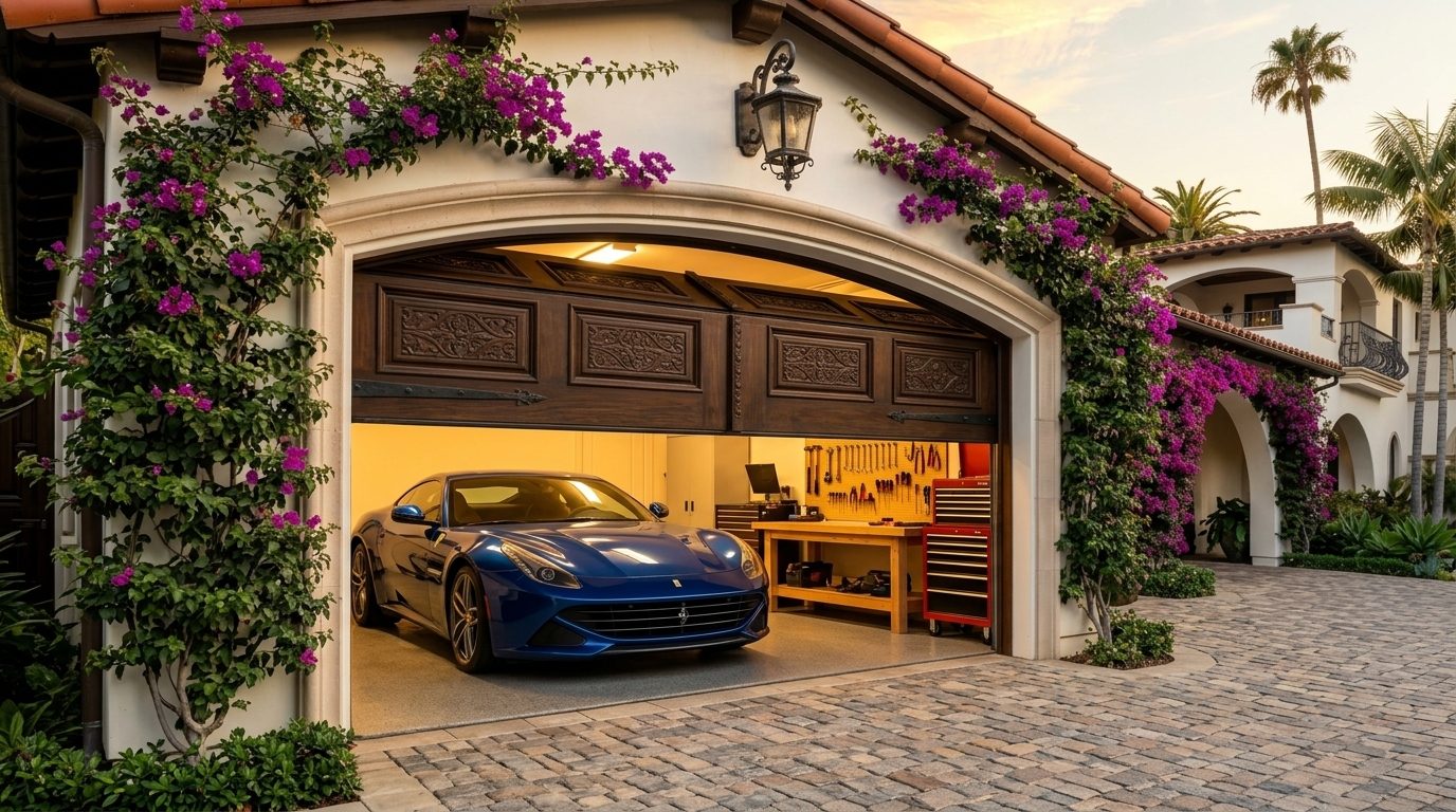 Lucas Garage Door Repair Garage Door Gliding Open Revealing Warm Illuminated Interior